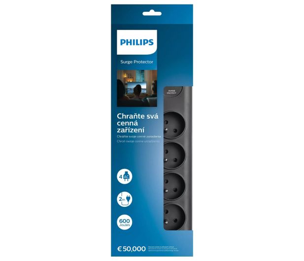 Philips 4 gniazda, 2m - 674802 - zdjęcie 2