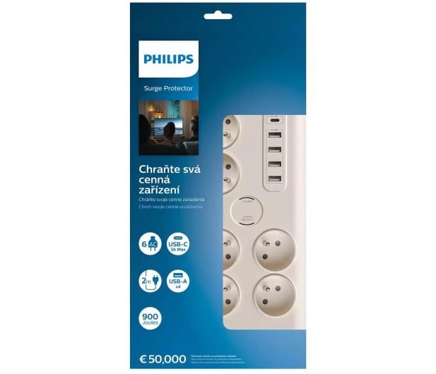 Philips 6 gniazd, 4x USB, USB-C - 674801 - zdjęcie 2