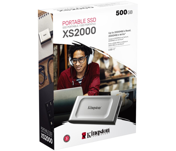 Kingston XS2000 500GB USB 3.2 Gen 2x2 Srebrny - 675623 - zdjęcie 7
