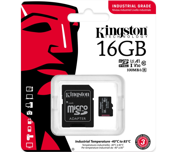 Kingston 16GB microSDHC Industrial C10 A1 pSLC - 675818 - zdjęcie 5