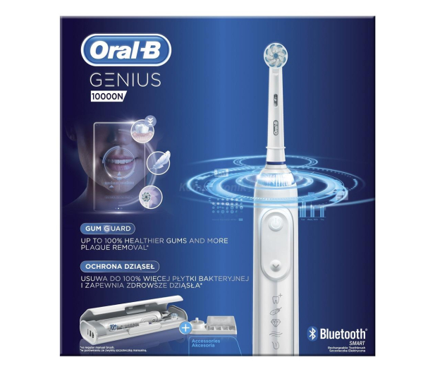 Oral-B Genius 10000N White (CR) + Premium Refill Holder - 1025574 - zdjęcie 3