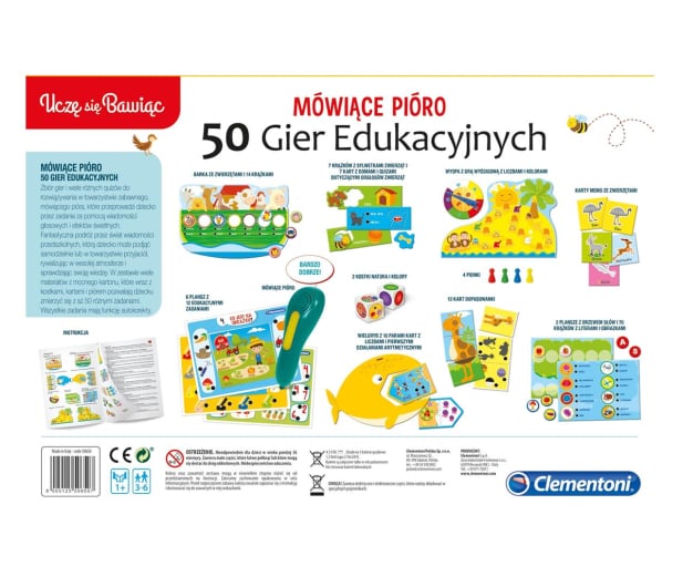 Clementoni Mówiące pióro 50 gier edukacyjnych - 1026501 - zdjęcie 3