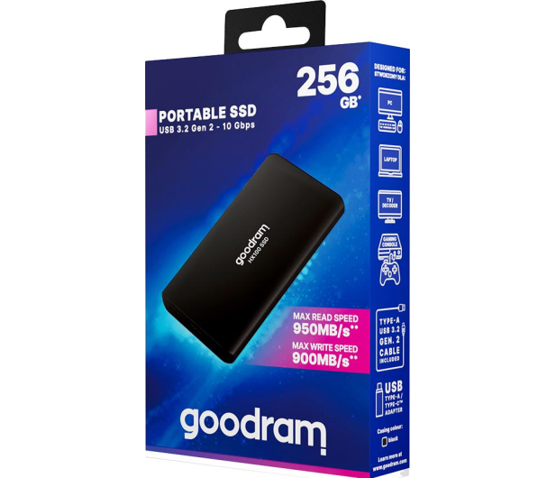 GOODRAM HX100 256GB USB 3.2 Gen. 2 Czarny - 678009 - zdjęcie 5