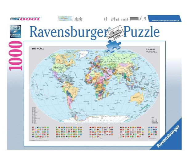 Ravensburger Polityczna mapa świata 1000 el. - 1026193 - zdjęcie