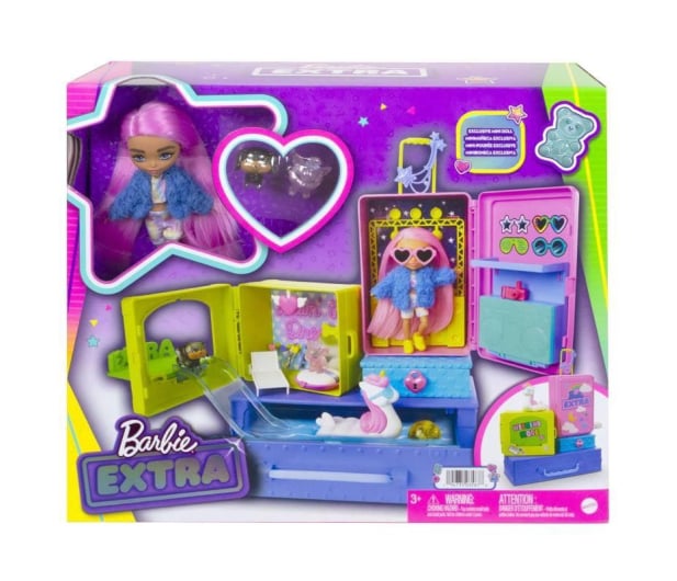 Barbie Extra Zestaw + Mała lalka + zwierzątka - 1033007 - zdjęcie 5