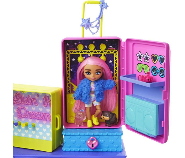 Barbie Extra Zestaw + Mała lalka + zwierzątka - 1033007 - zdjęcie 3