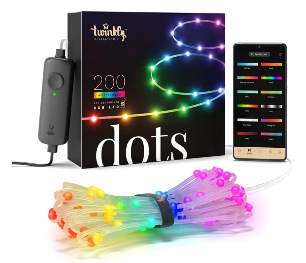 Twinkly Smart taśma - Dots 200 LED RGB 10m Transparentny - 1080548 - zdjęcie