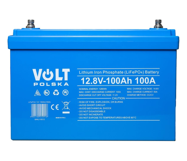 VOLT Akumulator LiFePO4 12V 100 Ah (100A) + BMS BLUETOOTH - 1081919 - zdjęcie