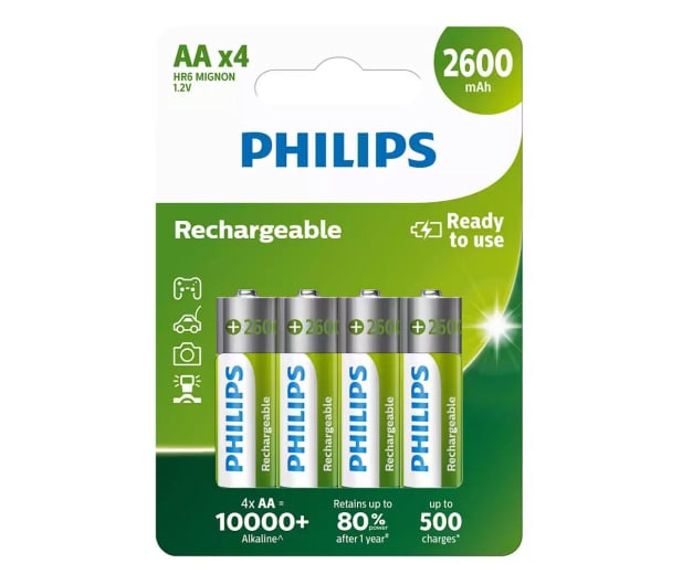 Philips Akumulatory AA 2600mAh, 4 sztuki - 1078459 - zdjęcie