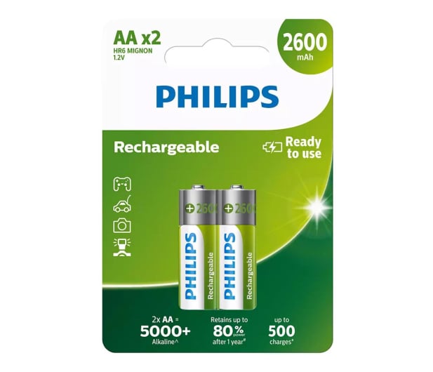 Philips Akumulatory AA 2600mAh, 2 sztuki - 1078460 - zdjęcie