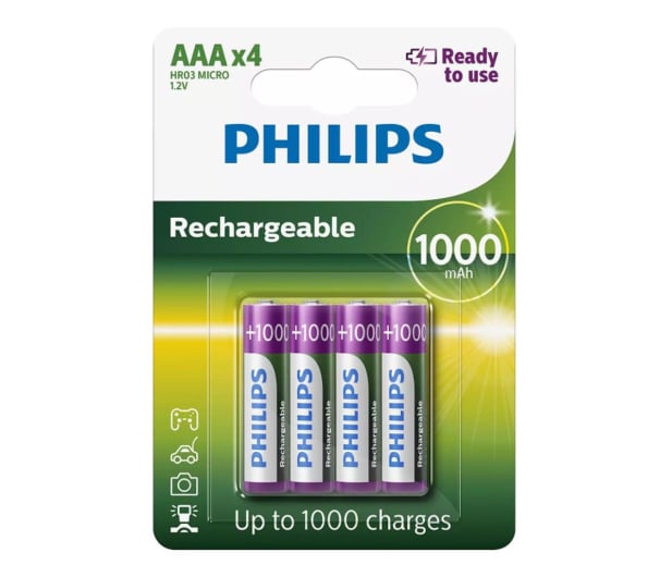 Philips Akumulatory AAA 1000mAh, 4 sztuki - 1078453 - zdjęcie