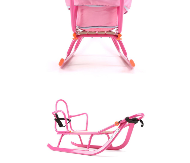 teo&gigi Sanki wielofunkcyjne Smart różowe śpiworek + kółka - 1087099 - zdjęcie 8