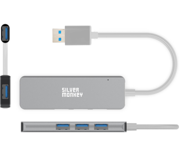 Silver Monkey USB-A 4x USB 3.0 (Silver) - 1055586 - zdjęcie 2