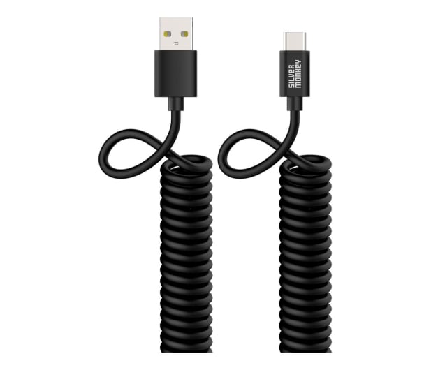 Silver Monkey Kabel sprężynowy USB-A - USB-C 1m - 727046 - zdjęcie