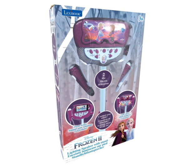 Lexibook Frozen Zestaw Karaoke dla dzieci LED z dwoma mikrofonami - 1085647 - zdjęcie 6