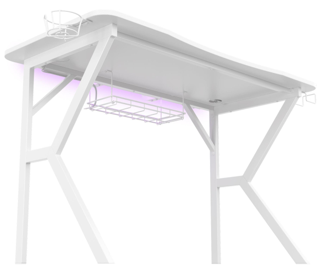 Genesis Biurko gamingowe HOLM 320 RGB białe - 1077883 - zdjęcie 6