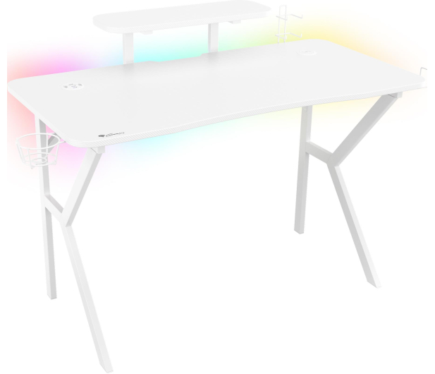 Genesis Biurko gamingowe HOLM 320 RGB białe - 1077883 - zdjęcie 2