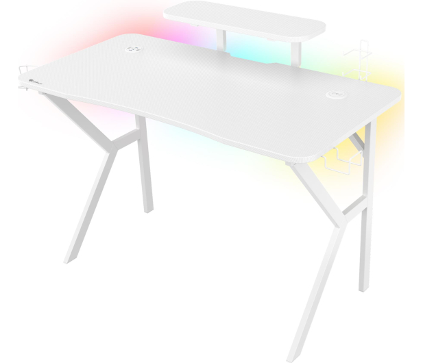 Genesis Biurko gamingowe HOLM 320 RGB białe - 1077883 - zdjęcie 3