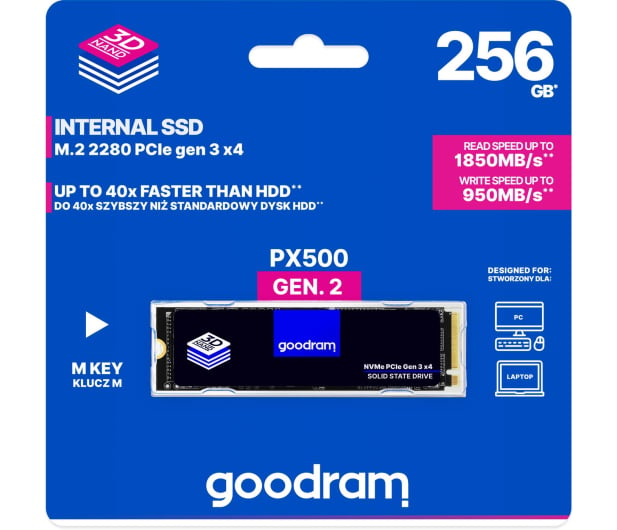 GOODRAM 256GB M.2 PCIe NVMe PX500 G2 - 1078055 - zdjęcie 5