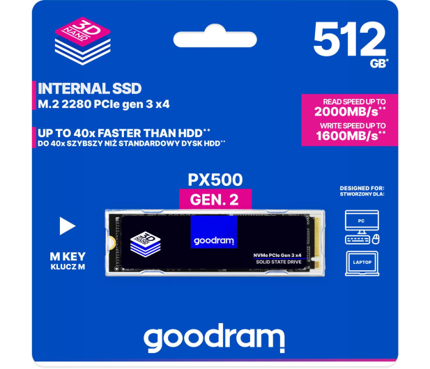 GOODRAM 512GB M.2 PCIe NVMe PX500 G2 - 1077524 - zdjęcie 5