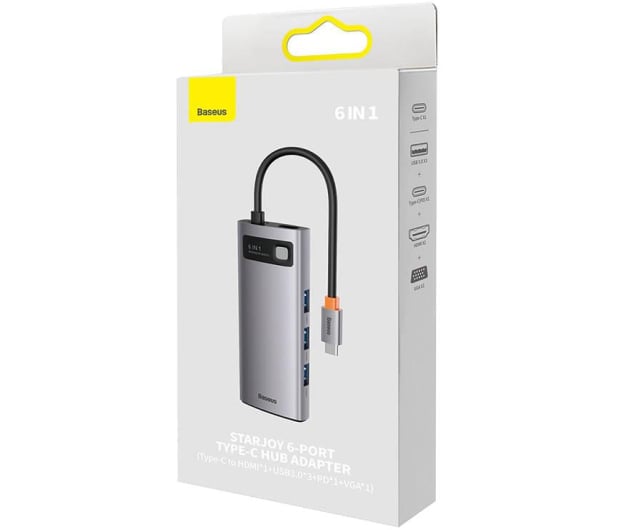 Baseus Hub USB-C 6w1 Metal Gleam Series - 1088618 - zdjęcie 6