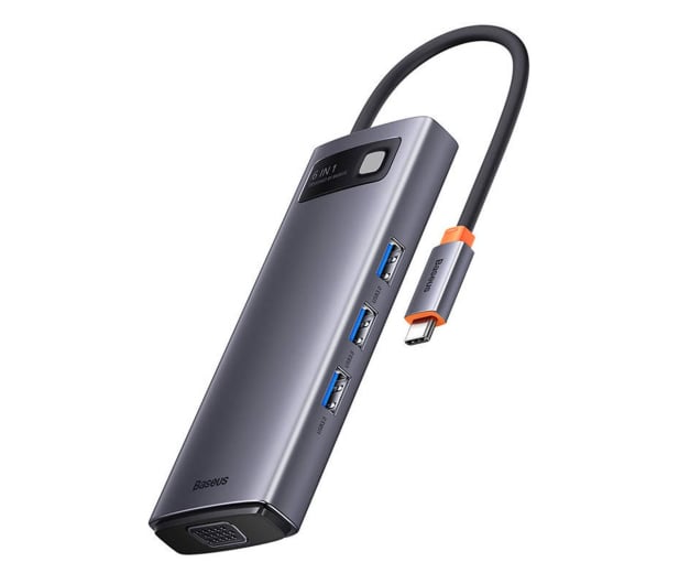 Baseus Hub USB-C 6w1 Metal Gleam Series - 1088618 - zdjęcie