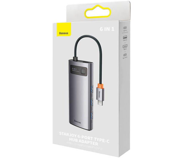 Baseus Hub USB-C 6w1 Metal Gleam Series - 1088617 - zdjęcie 6