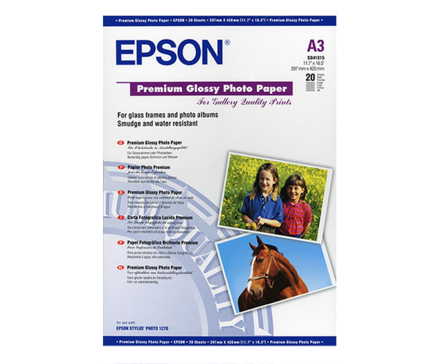 Epson Premium Glossy Photo Paper A3 255g/m² (20 ark.) - 1090815 - zdjęcie