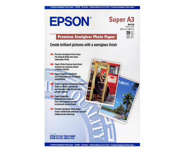 Epson Premium Semigloss Photo Paper A3+ 250g/m² (20 ark.) - 1090813 - zdjęcie