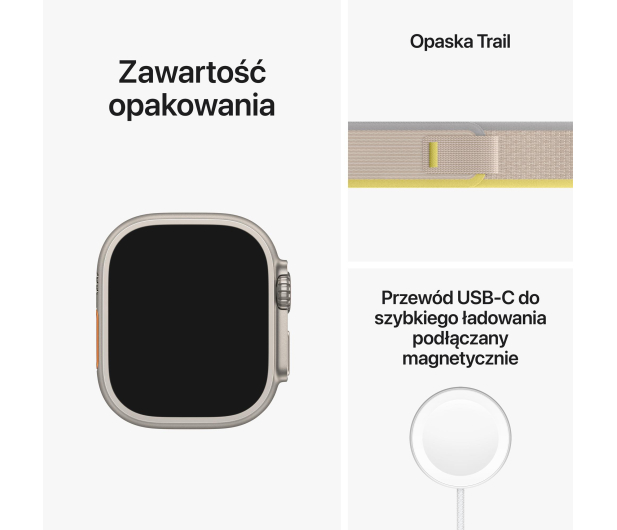 Apple Watch Ultra Titanium/Yellow Beige Trail Loop S/M LTE - 1071574 - zdjęcie 9