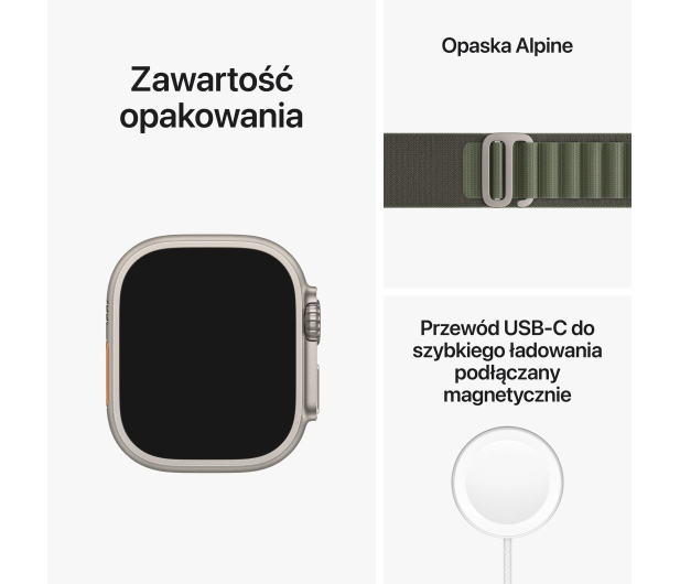 Apple Watch Ultra Titanium/Green Alpine Loop M LTE - 1070877 - zdjęcie 9