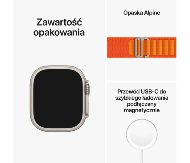 Apple Watch Ultra Titanium/Orange Alpine Loop L LTE - 1071578 - zdjęcie 9