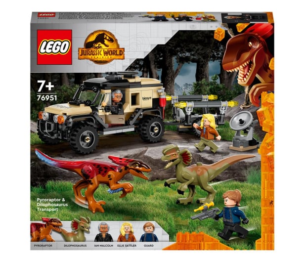 LEGO Jurassic World 76951 Transport pyroraptora i dilofozaura - 1090441 - zdjęcie