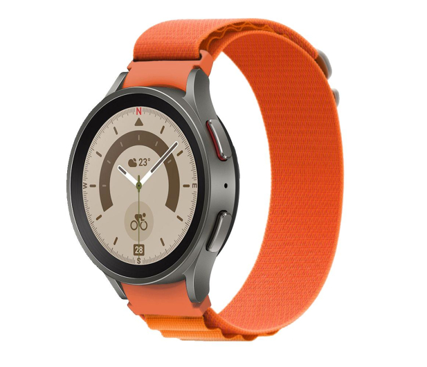 Tech-Protect Pasek Nylon Pro do Samsung Galaxy Watch 4 / 5 / 5 Pro orange - 1093768 - zdjęcie 2