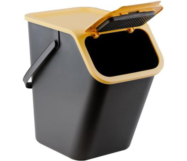 Practic BINI czarny pojemnik do segregacji odpadów z żółtą - 1101079 - zdjęcie 3