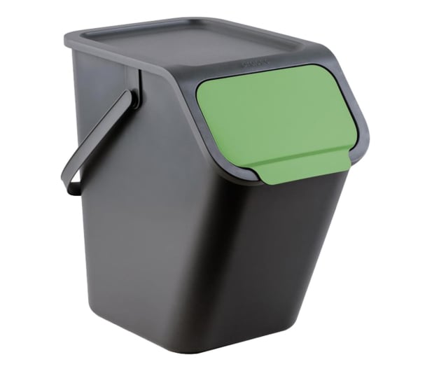 Practic BINI pojemnik do segregacji odpadów czarny/zielony - 1101067 - zdjęcie