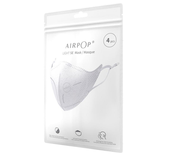 Airpop Maska antysmogowa Light 4 szt biała - 1086367 - zdjęcie 5