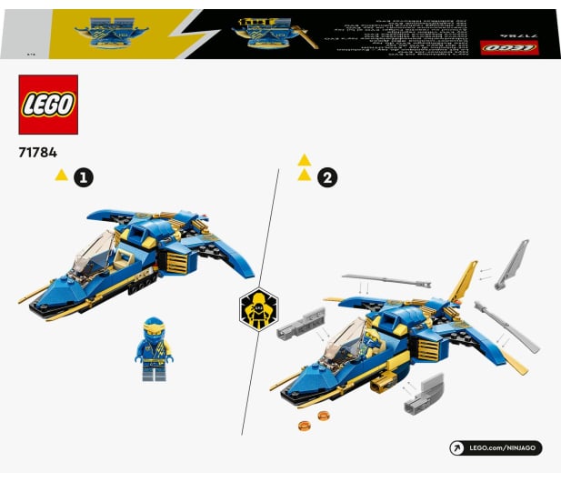 LEGO Ninjago 71784 Odrzutowiec ponaddźwiękowy Jay’a EVO - 1091251 - zdjęcie 3