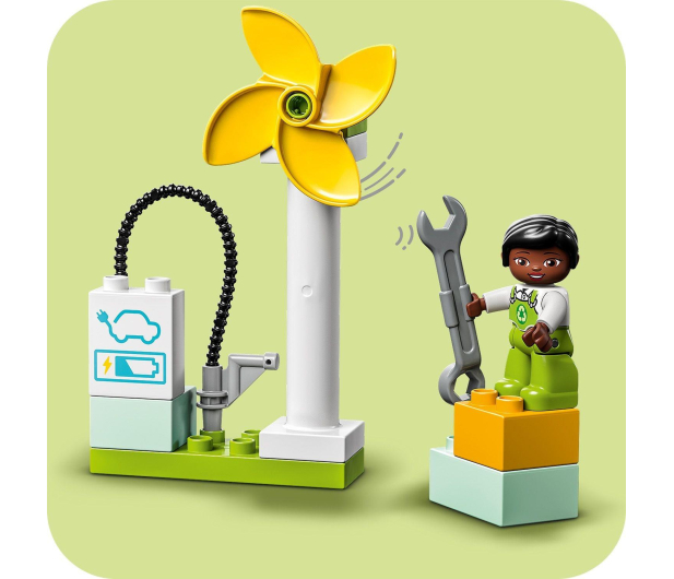 LEGO DUPLO 10985 Turbina wiatrowa i samochód elektryczny - 1091260 - zdjęcie 3