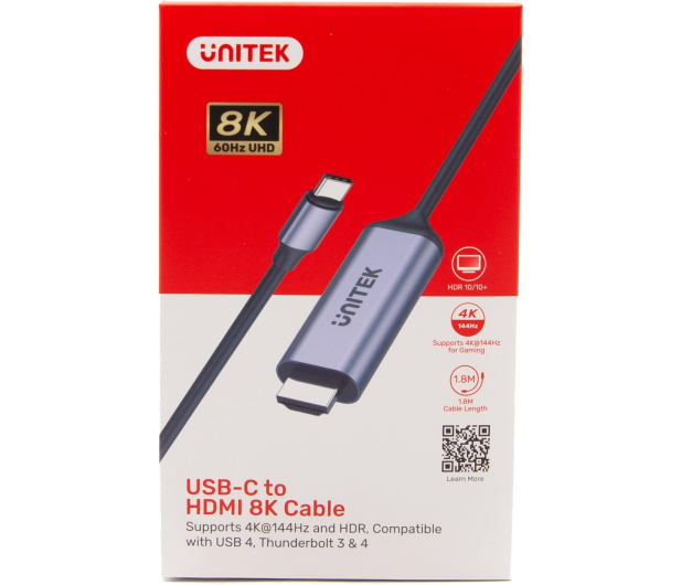 Unitek Adapter USB-C - HDMI 2.1 8K 1.8m - 1102304 - zdjęcie 5