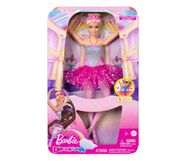 Barbie Baletnica Magiczne światełka Lalka Blondynka - 1101457 - zdjęcie 4