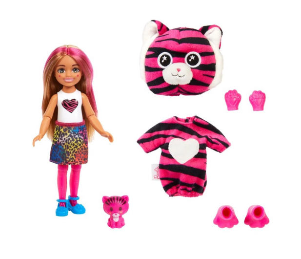 Barbie Cutie Reveal Chelsea Lalka Tygrys Seria Dżungla - 1102372 - zdjęcie 3