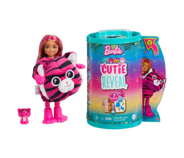 Barbie Cutie Reveal Chelsea Lalka Tygrys Seria Dżungla - 1102372 - zdjęcie