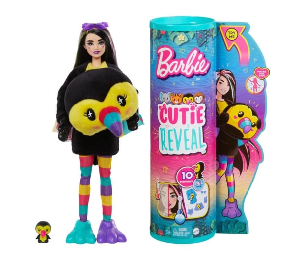 Barbie Cutie Reveal Lalka Tukan Seria Dżungla - 1102367 - zdjęcie