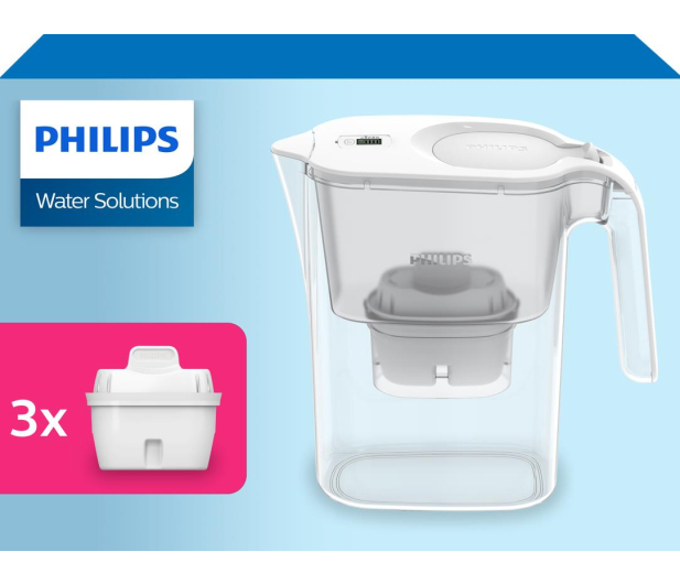 Philips Dzbanek filtrujący Micro X-Clean 2,6L szary + 3 wkłady - 1091419 - zdjęcie 5