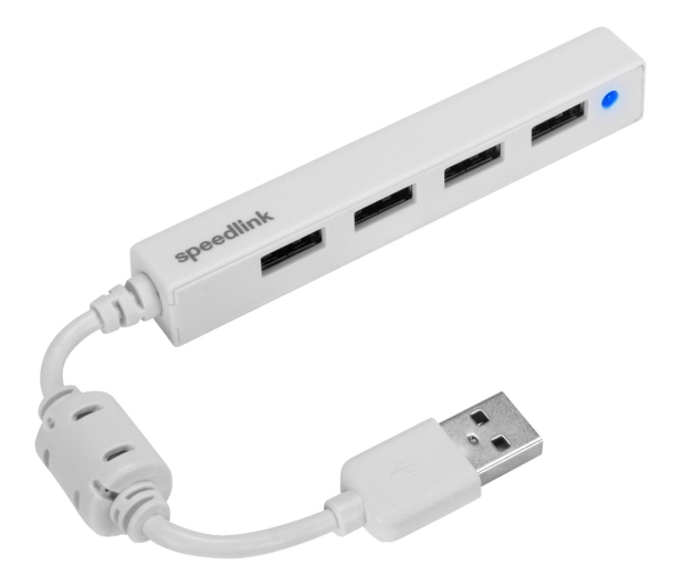 SpeedLink SNAPPY SLIM USB Hub, 4x USB 2.0 biały - 691098 - zdjęcie