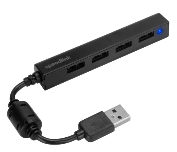 SpeedLink SNAPPY SLIM USB Hub, 4x USB 2.0 czarny - 691095 - zdjęcie