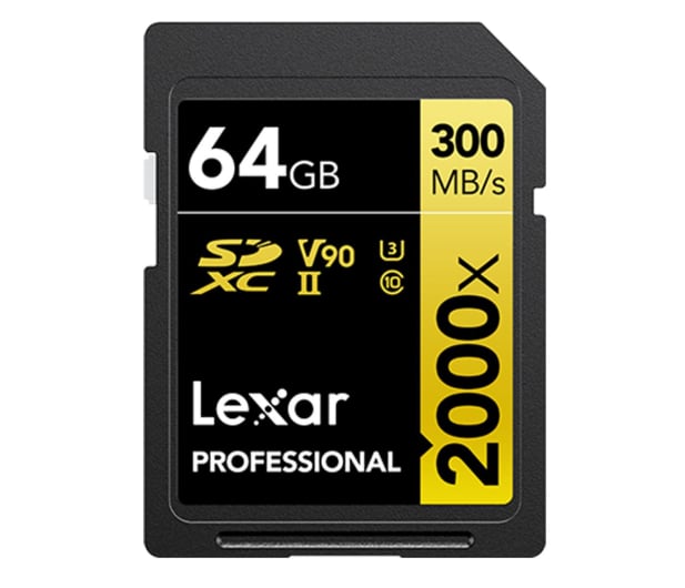 Lexar 64GB 2000x Professional SDXC UHS-II U3 V90 - 716621 - zdjęcie