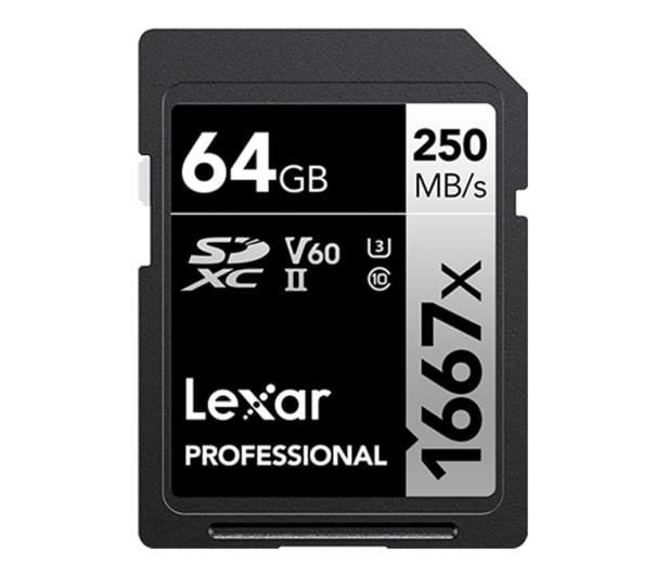 Lexar 64GB 1667x Professional SDXC UHS-II U3 V60 - 716613 - zdjęcie 1