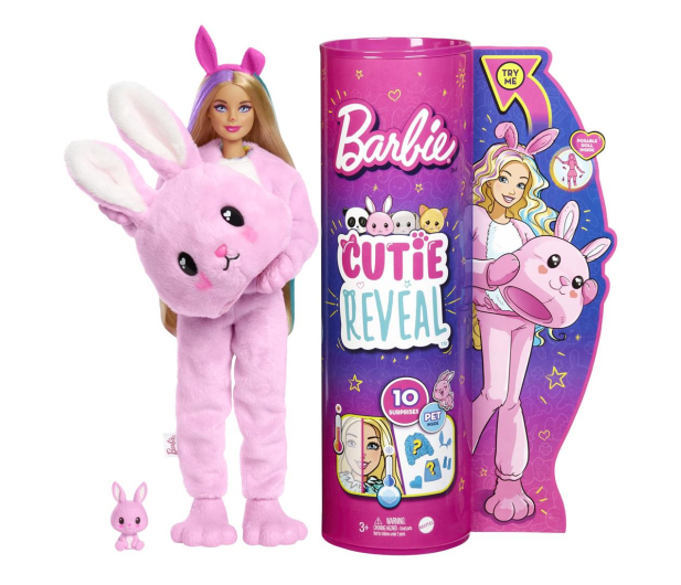 Barbie Cutie Reveal Lalka w przebraniu królika - 1035730 - zdjęcie 4